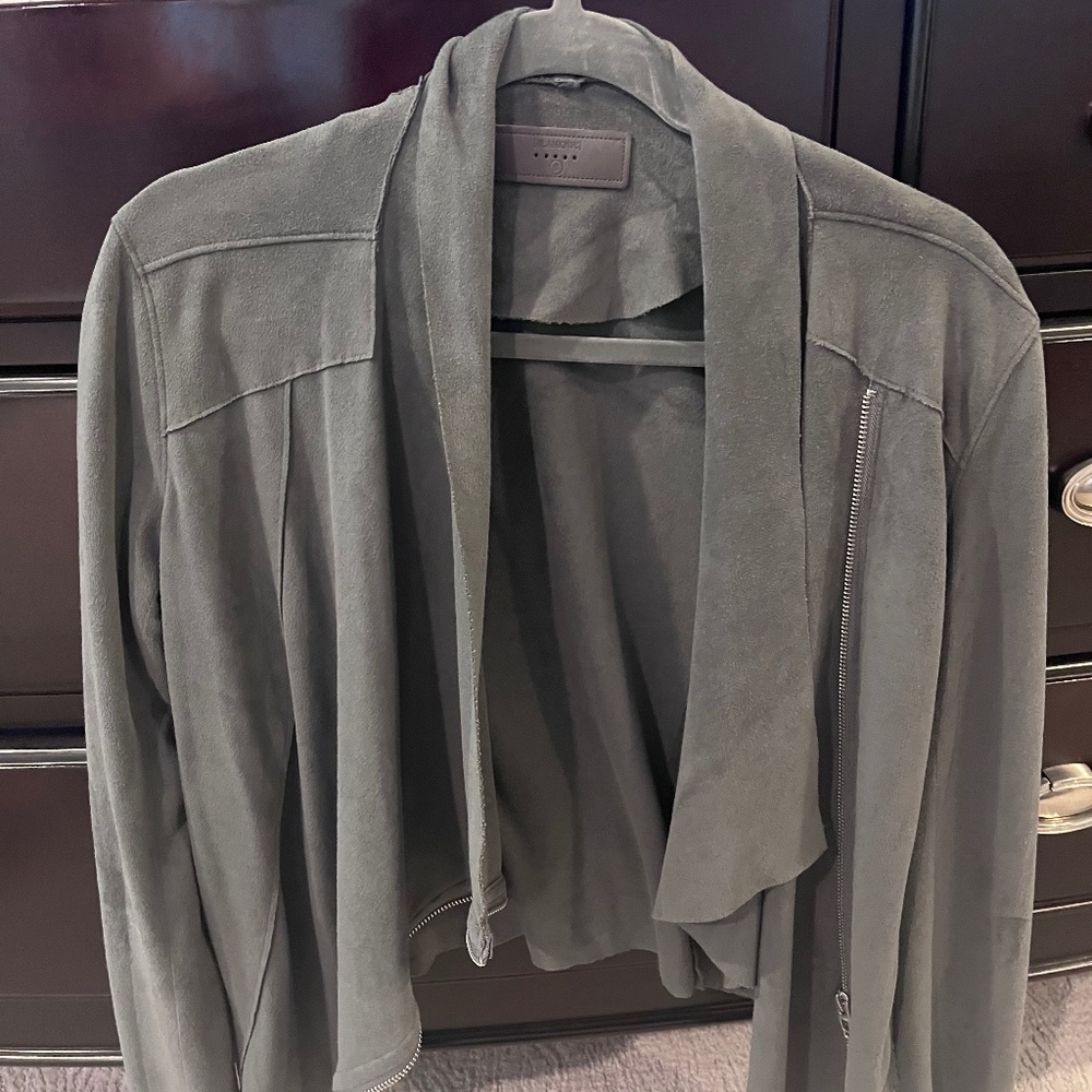 BlankNYC grey suede jacket